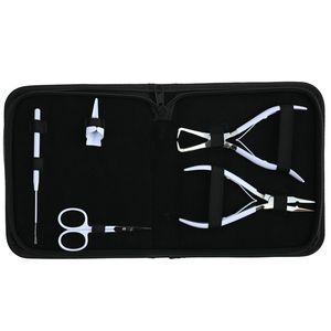 Quality Hair Extension <b>Tools</b> <b>Kit</b> Microbeads Crimping Removal Plier Hook <b>Tool</b> <b>Mini</b> Scissor Parting Finger Case Accessories Set - Product Image 6