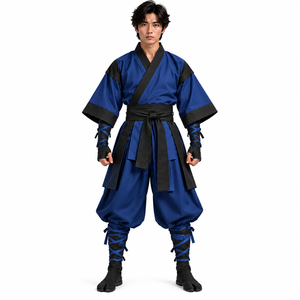 Costume de Ninja Noir en Gros, Uniforme Traditionnel Japonais d'Arts Martiaux pour Adultes et Débutants - Product Image 3