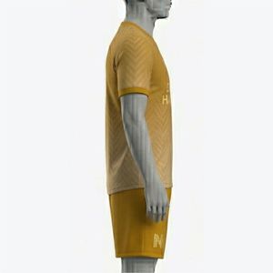 Conjunto de Camiseta de Fútbol para Hombre Desert Harvest, Estampado Geométrico Sublimado, Cuello Redondo, Manga Corta, Poliéster Transpirable, Uniforme para Todas las Temporadas - Product Image 4