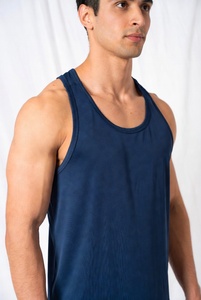 Débardeur de musculation pour hommes, col rond, avec logo personnalisé, technique délavée - Product Image 6