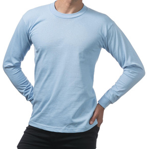 Camiseta de Manga Larga para Hombre, Personalizada con Logotipo, de Alta Calidad, 100% Algodón, 230 g/m², Color Sólido, Delgada - Product Image 3