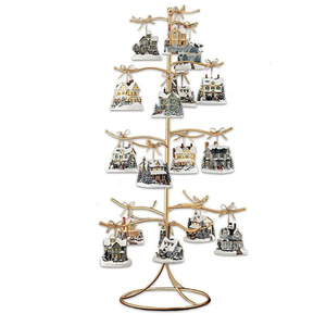 Elegante adorno decorativo en forma de árbol con metal dorado pulido de aluminio para regalo, con iluminación LED festiva. - Product Image 3