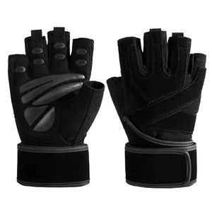 Unisex High Quality Leather & Silicone Sport <b>Gloves</b> for Fitness Exercise Workout <b>Weight</b> Lifting Training in Gym - Product Image 3
