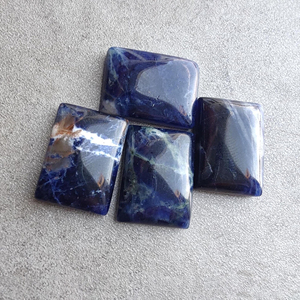 Sodalite AAA+ Cabochon Rectangulaire à Dos Plat Calibré, Pierre Précieuse Non Montée pour Bijoux - Product Image 1