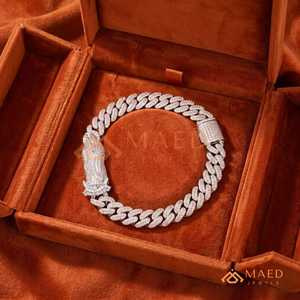 สร้อยข้อมือโซ่เงินประดับมอสซาไนต์ ดีไซน์หรูหราสไตล์นิวยอร์ก เหมาะเป็นของขวัญสุดหรู ใช้ได้ทุกวัน - Product Image 4