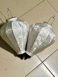 Hoi An Lantern Jacquard Fabric Luxury Pattern Colorful for Wedding Home Decorate Vietnam Bamboo Lantern Elegant Style - Product Image 2