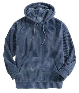 Sweat à capuche marron pour hommes à rayures personnalisées conception de fermeture éclair surdimensionnée techniques lavées bouffées en relief vestes d'écran patchs 2026 - Product Image 4