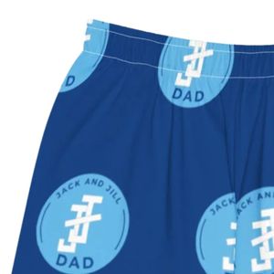 กางเกงลำลองพิมพ์ลาย Royal Blue Dad ผ้าเนื้อนุ่ม สวมใส่สบาย เหมาะสำหรับเป็นกางเกงนอน พร้อมลายโลโก้ซ้ำๆ เอวยางยืด ทรงหลวมใส่สบาย - Product Image 3