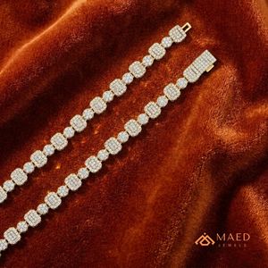 Collier en moissanite plaqué or 18 carats, bijoux de mode, chaîne à maillons pour femmes et hommes, cadeaux élégants, bijoux fins de New York, NYC, États-Unis - Product Image 2