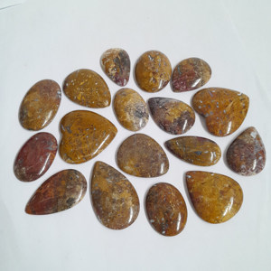 Vente en gros cabochon de jaspe rouge indonésien naturel de haute qualité pierres précieuses artisanat cristal de guérison 3x2,5 cm - Product Image 2