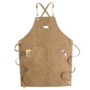Tablier de bar en toile de haute qualité avec logo personnalisé, sangle en cuir à dégagement rapide, résistant aux rayures, pour personnel de service professionnel - Product Image 3