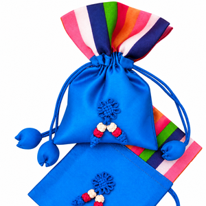 Korean Traditional Saekdong Bokjumeoni Drawstring <b>Gift</b> <b>Bag</b> Colorful Reusable Fabric Pouch for Wedding <b>Party</b> Favors and Souvenirs - Product Image 6