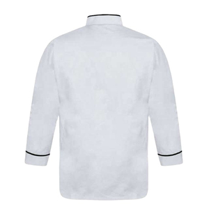 Veste de chef blanche pour homme, manches longues, coton, double boutonnage, pour uniformes de restaurant et de bar - Product Image 2
