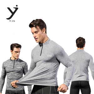 En stock – Vente en gros – Sous-vêtement de sport durable pour homme avec fermeture éclair 1/4 – Respirant, confortable, anti-transpiration, T-shirt de compression - Product Image 1