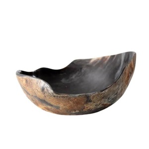 Bol de service en corne de buffle de style américain, fabriqué à la main, écologique et jetable, pour salades et mariages, par ILAHI - Product Image 6