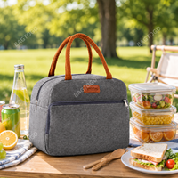 Sac à dos isotherme tendance noir réutilisable et étanche en tissu Oxford 24L pour le travail quotidien, les voyages et les repas – Offre Spéciale