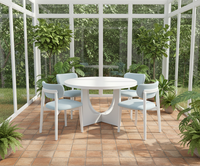 Table basse et ensemble de salle à manger modernes en bois de caoutchouc et chêne, durables et faciles à nettoyer, garantie 1 an, design compact