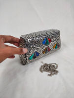 Pochette à main mosaïque gravée au fer personnalisée pour femme, idéale pour les soirées – Meilleur prix disponible
