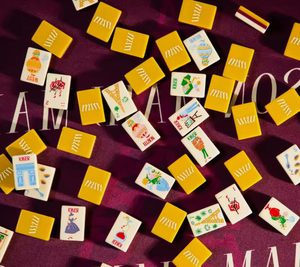 Amerikaanse luxe MahJongg-set compleet met 166 tegels, jokers, rekken, bloemen, draken, winden, NMJL standaard, acryl, draagbaar Mahjong-spel - Product Image 5