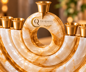 Modern Blue Menorah <b>Hanukkah</b> Candle Holder Home <b>Decoration</b> Jewish Festivals Holiday All Seasons Resin UV Printing Handmade - Product Image 2