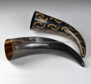 Vaso Artesanal de Cuerno de Búfalo, Hecho a Mano, Duradero, Único, Estilo Vikingo Escandinavo Tradicional, Coleccionable - Product Image 3