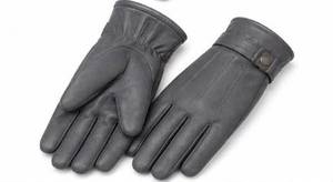 Gants d'hiver thermiques en cuir véritable de qualité supérieure avec doublure en laine, compatibles écran tactile et détection d'aiguille pour hommes - Utilisation sportive en extérieur - Product Image 2