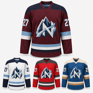Jersey de Hockey sobre Hielo Estilo Canadiense Personalizado, Uniforme de Equipo Bordado, Nombre y Número Personalizados, Venta al Por Mayor para Adultos y Jóvenes, OEM, ODM - Product Image 1