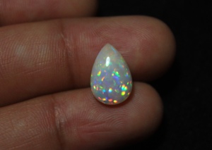 Ópalo Welo Etíope Genuino 13.5*9*5mm, Ópalo de Fuego con Corte de Pera, Cabujón Multicolor con Destellos, Gema de Piedra de Nacimiento de Octubre para Joyería - Product Image 3
