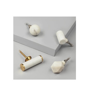 Poignée de commode en marbre à prix de gros, bouton de meuble de luxe pour la maison, poignée de tiroir en marbre, quincaillerie de placard - Product Image 4