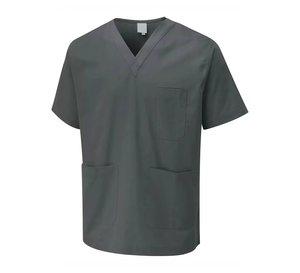 Unisex Green <b>Scrub</b> Top V-Neck Short Sleeve Cotton Polyester Woven Hospital Uniform high quality nurse <b>scrubs</b> Comfortable - Product Image 4