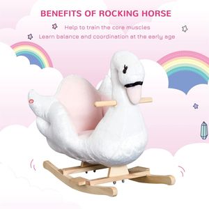 Sedia a Dondolo Elettrica Bianca e Rosa con Musica per Bambini, Seggiolone per Scuola, Hotel e Palestra - Product Image 5