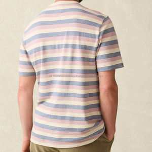 Short-Sleeve Tee for <b>Men</b> Cotton <b>Men's</b> Tshirts Summer Striped T-<b>shirt</b> Organic Tshirt <b>With</b> <b>Pocket</b> Casual t <b>Shirts</b> - Product Image 2