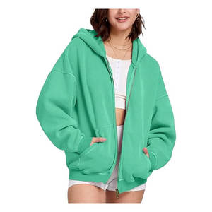 Sweat à capuche unisexe surdimensionné en molleton épais, personnalisé, en polyester/coton, délavé à l'acide, teint uni, style streetwear vintage - Product Image 5