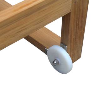 Tumbona Doble Moderna para Exteriores, de Madera de Teca Sólida, con Respaldo Ajustable, para Jardín, Villa, Hotel, Resort, Muebles para el Borde de la Piscina - Product Image 5