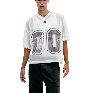 Camiseta deportiva unisex transpirable de malla lisa extragrande estilo B2B para fútbol americano, personalizada, proveedor mayorista OEM ODM - Product Image 5