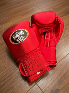 No Boxing No Life Premium Cowhide Leather Hook Loop Boxing Gloves Non-Slip Stretch Adjustable Wrist Strap Hand Grips Full Finger - Product Image 2