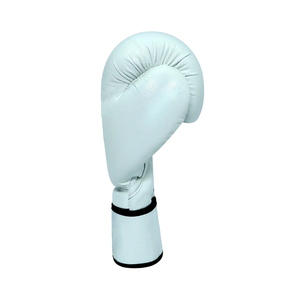 Gants d'entraînement de boxe personnalisés en PU blanc de 16 oz avec fermeture velcro au poignet, design respirant pour adultes, logo personnalisé - Product Image 6