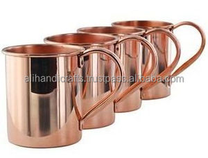 <b>Large</b> Copper <b>Mugs</b> With Handle Double Wall Minimalist Design For Dining - Product Image 5