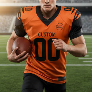 Custom American Football Jersey Men Breathable Sports Team Uniform V Neck Training Jersey Custom Logo Name Number OEM ODM - Product Image 6