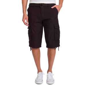 Custom Personalized 100% Cotton Mid Waist Elastic Cargo Shorts for Men-Summer Multi-Pocket Casual Breathable & Quick Dry - Product Image 1