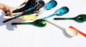 Cuillères à salade personnalisées de 11 pouces, revêtement en résine écologique, couleur personnalisée, compatibles lave-vaisselle, ustensiles de cuisine modernes pour la maison - Product Image 6