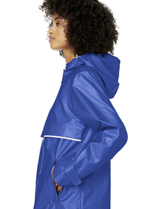 Chaqueta Impermeable con Capucha para Mujer, Dorada, Manga Larga, Corte Holgado, Cierre Frontal con Cremallera, Ropa de Primavera para Exteriores - Product Image 5