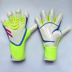 Football Goalkeeper Gloves Full Finger Genuine Sheepskin Leather Latex <b>Material</b> Non Slip Breathable Quick Drying Glove - Product Image 4