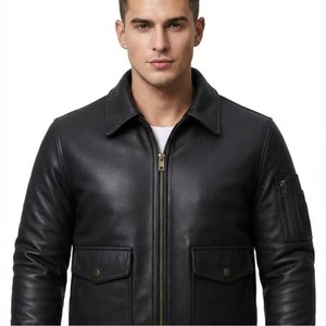 เสื้อโค้ทมอเตอร์ไซค์ลำลองสำหรับผู้ชายรุ่นใหม่ปี 2026 KJ คุณภาพสูง ผลิตจากหนัง PU แต่งสไตล์วินเทจ พร้อมซิปกันน้ำ กันลม เหมาะสำหรับฤดูหนาว คอตั้ง - Product Image 4