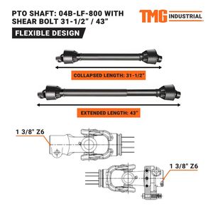 Tosaerba da 72 pollici per trattori 30-60 HP a 3 punti albero di trasmissione-per falciatura del prato - Product Image 4