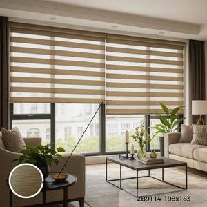 Mejor Proveedor de Persianas Zebra Semiopacas Marrones ZB9114 198x183cm para Hogar y Oficina, Malasia, Superventas, B2B, Estándares de Calidad OEM - Product Image 1