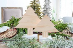 Décoration de Noël en bois, motif flocon de neige, artisanat écologique, style moderne, centre de table fait main - Product Image 3