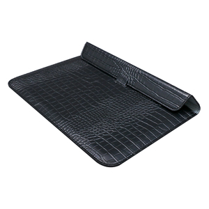Genuine Leather Tablet Sleeve Tablet Pouch Elegant Crocodile Leather <b>Laptop</b> Sleeve Protective Case for <b>Laptops</b> Black - Product Image 2