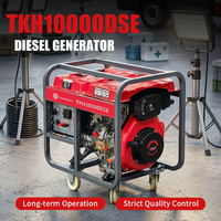 Générateur diesel portable 7 kW, monophasé 230 V, 50 Hz, refroidi par air, 4 temps, monocylindre, châssis ouvert