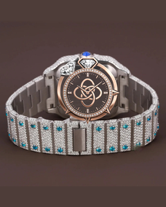 Reloj de Lujo Personalizado con Moissanita para Hombre, Reloj de Pulsera de Cuarzo de Acero Inoxidable con Diamantes - Product Image 3